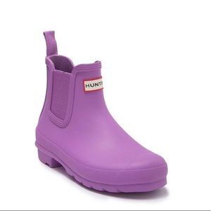 NWT Short Purple Hunter Boots Womens 5/Girls 3